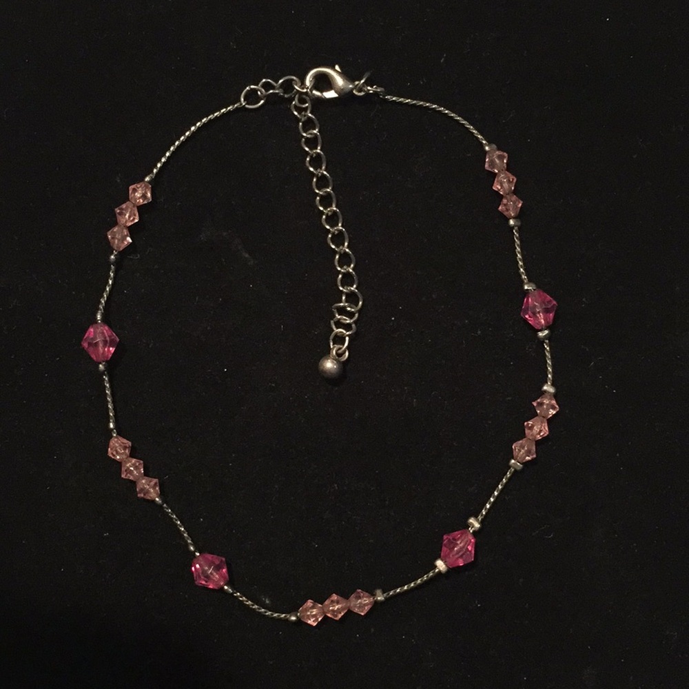 Pink Crystal Ankle Bracelet